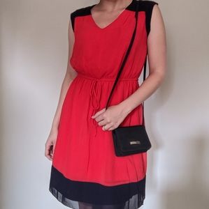 Red and Navy Blue Dress